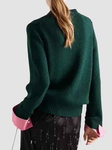 Prada Women's Wool and Cashmere Crew-Neck Sweater | Thumbnail 5 Prada Women's Wool and Cashmere Crew-Neck Sweater | Thumbnail 5