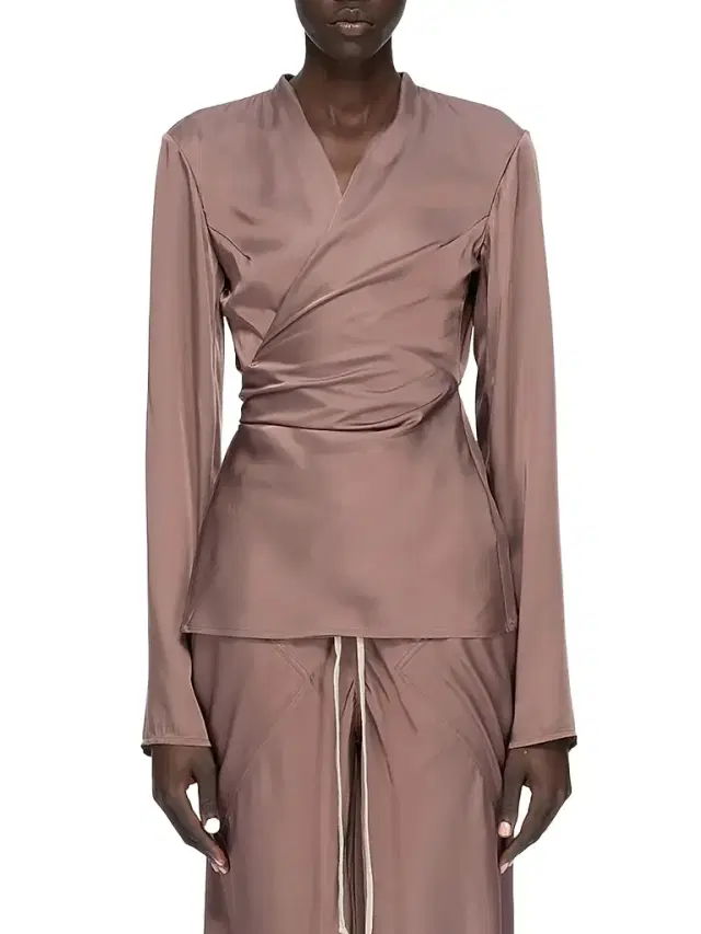 Rick Owens Women's Laura Satin Wrap T-Shirt - Grape