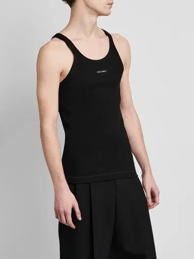 Dolce & Gabbana Men's Etichetta Cotton Tank | Thumbnail 4 Dolce & Gabbana Men's Etichetta Cotton Tank | Thumbnail 4