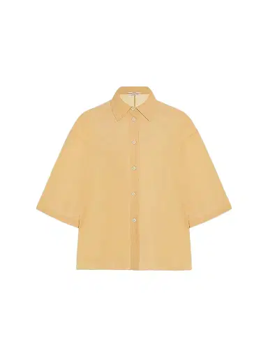 Another Tomorrow Women's Voile Short Sleeve Shirt - Mimosa - Size XL | Thumbnail 1