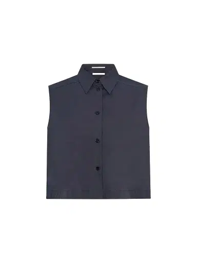 Another Tomorrow Women's Cropped Sleeveless Shirt - Midnight - Size XL | Thumbnail 1 Another Tomorrow Women's Cropped Sleeveless Shirt - Midnight - Size XL | Thumbnail 1