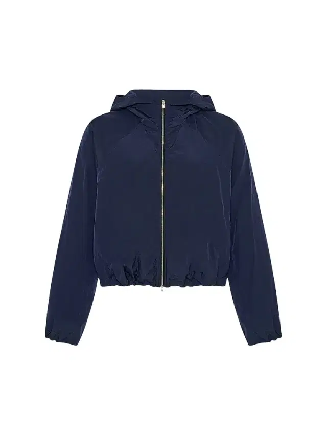 Another Tomorrow Women's Nylon Short Blouson Jacket - Navy