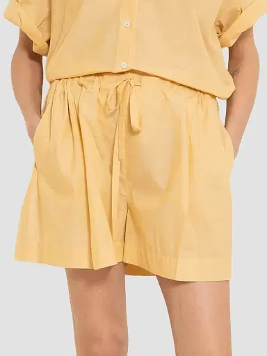 Another Tomorrow Women's Voile Drawcord Short - Mimosa - Size XL | Thumbnail 2