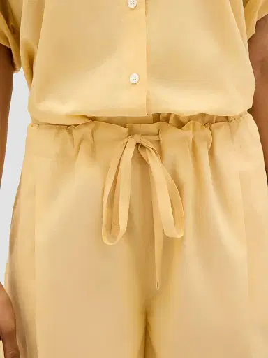 Another Tomorrow Women's Voile Drawcord Short - Mimosa - Size XL | Thumbnail 5