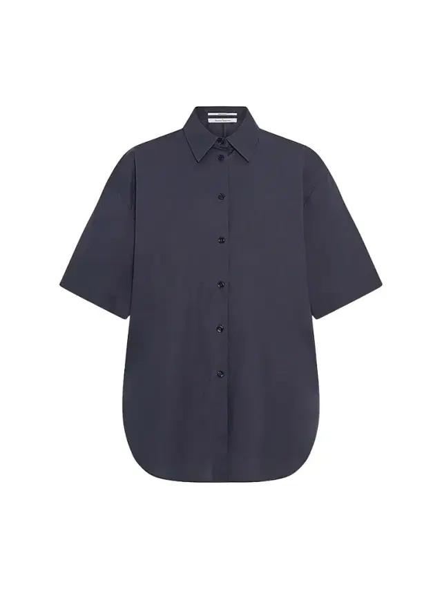 Another Tomorrow Women's Poplin Short Sleeve Shirt - Midnight