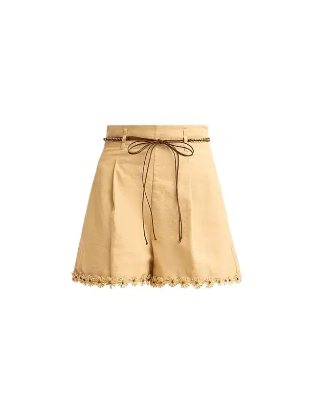 Zimmermann Women's Mahon Flower Trim Shorts - Oatmeal