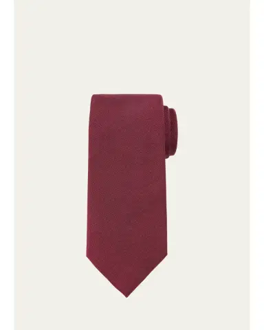 Brioni Solid Textured Silk Tie | Thumbnail 1