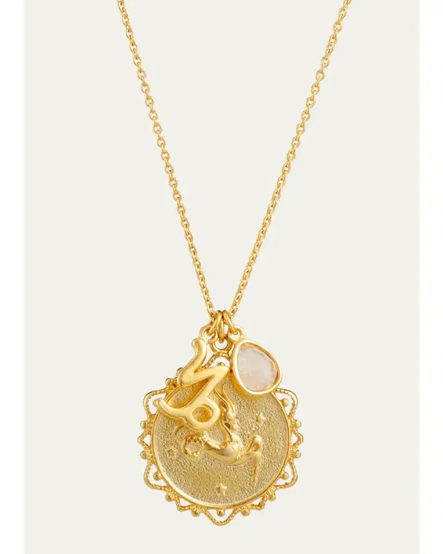 Tai Zodiac Charm Necklace w/ Moonstone