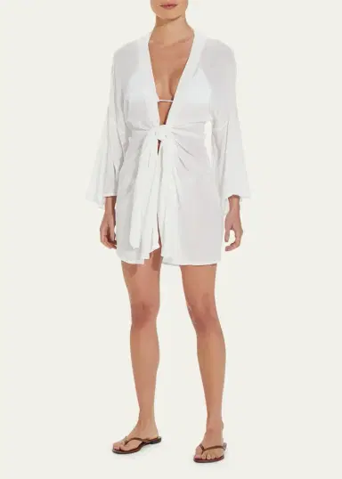 Vix Solid Perola Knot Short Coverup | Thumbnail 2
