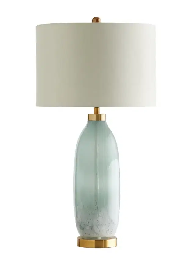 Old World Design Carley Hand-Blown Green Glass Table Lamp
