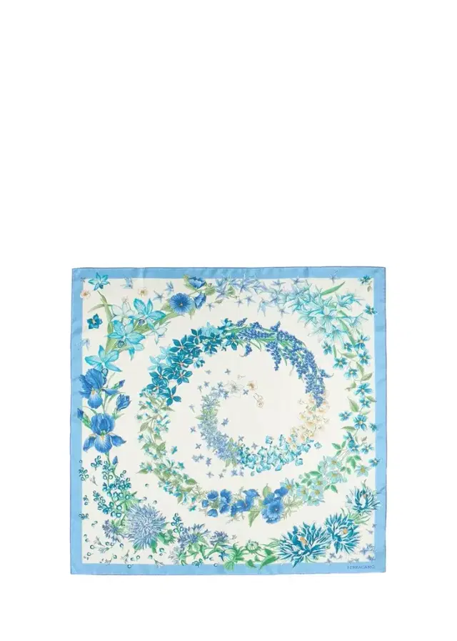 Spring-Print Silk Scarf
