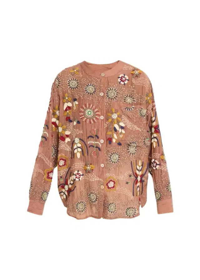 Kartik Research Embroidered Silk Shirt