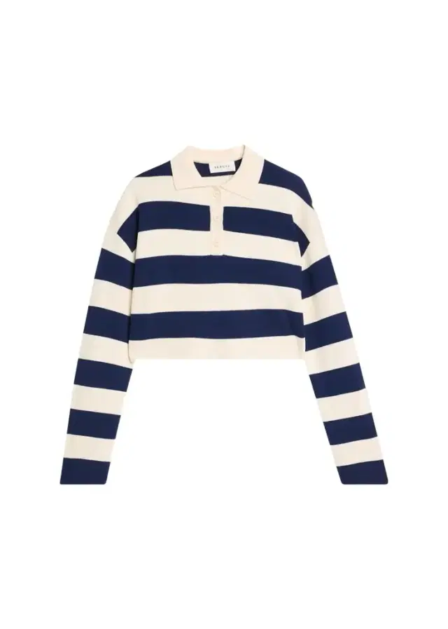 SEROYA Ryla Striped Polo Sweater