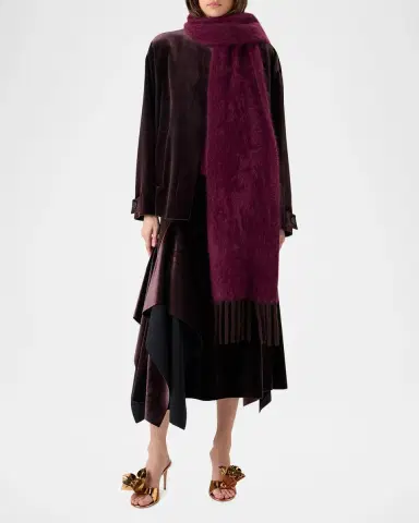 Akris Cloud Cashmere Fringe Scarf, 25 x 10cm | Thumbnail 2 Akris Cloud Cashmere Fringe Scarf, 25 x 10cm | Thumbnail 2