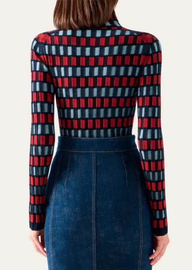 Akris punto Multi-Striped Rib Turtleneck Sweater | Thumbnail 3 Akris punto Multi-Striped Rib Turtleneck Sweater | Thumbnail 3
