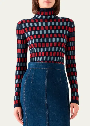 Akris punto Multi-Striped Rib Turtleneck Sweater | Thumbnail 4 Akris punto Multi-Striped Rib Turtleneck Sweater | Thumbnail 4
