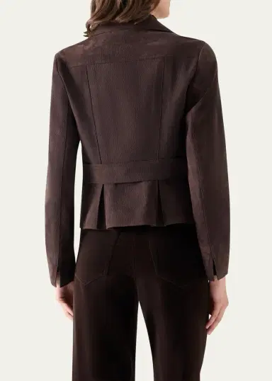 Akris punto Suede Motorbike Jacket | Thumbnail 3