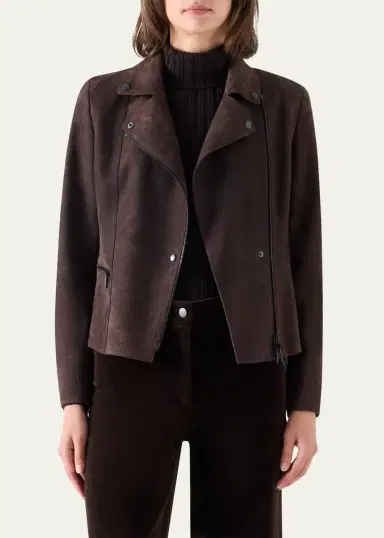 Akris punto Suede Motorbike Jacket | Thumbnail 4