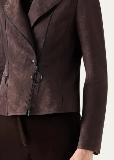 Akris punto Suede Motorbike Jacket | Thumbnail 5