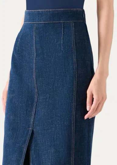 Akris punto Pencil Winter Denim Midi Skirt | Thumbnail 5