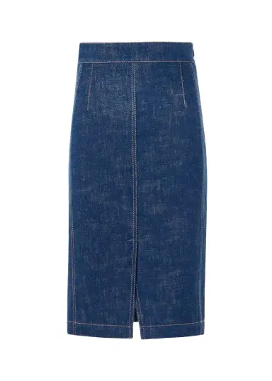 Akris punto Pencil Winter Denim Midi Skirt | Thumbnail 1