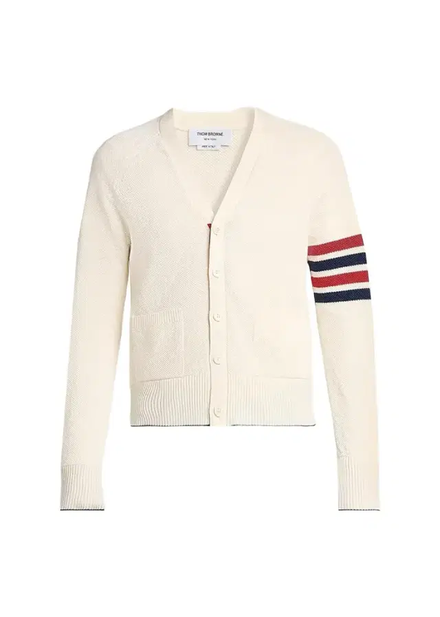 Men's Cotton and Linen 4-Bar Sleeve Cardigan