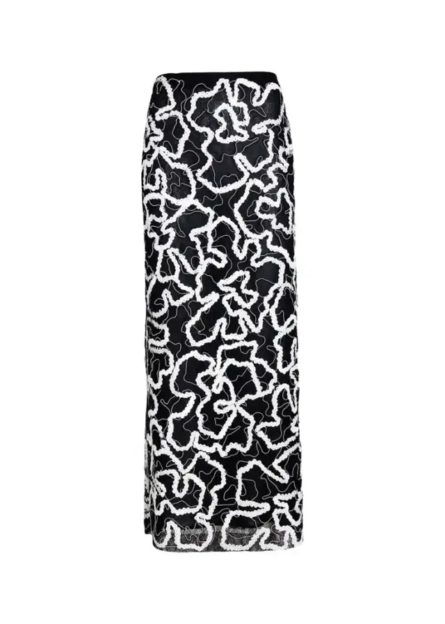 Proenza Schouler Maite Embroidered Column Maxi Skirt