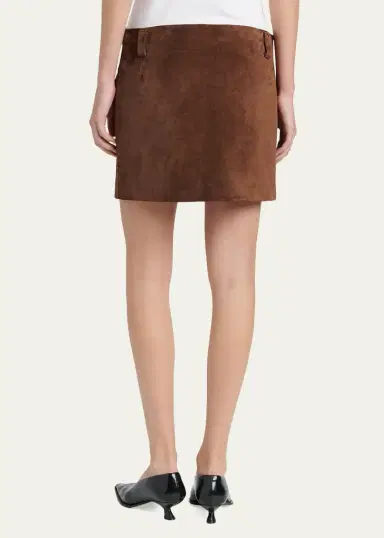 Marni Zip-Front Suede Mini Skirt | Thumbnail 3 Marni Zip-Front Suede Mini Skirt | Thumbnail 3