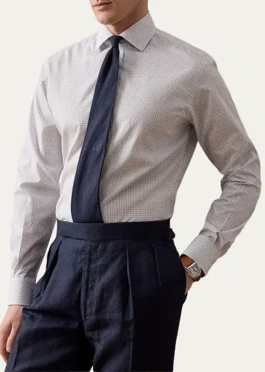 Ralph Lauren Purple Label Men's Tattersall Poplin Sport Shirt | Thumbnail 3 Ralph Lauren Purple Label Men's Tattersall Poplin Sport Shirt | Thumbnail 3