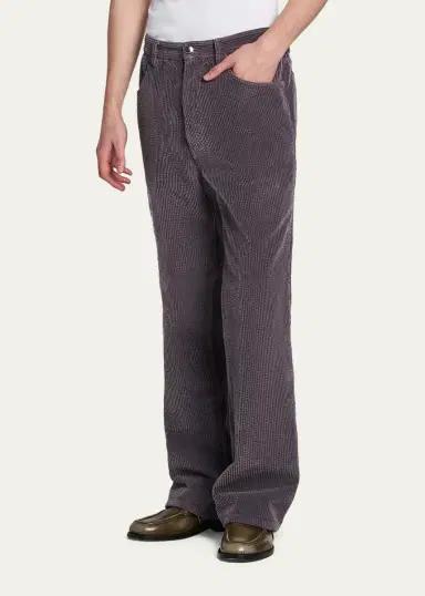 Marni Men's Corduroy Flared Five-Pocket Pants | Thumbnail 4
