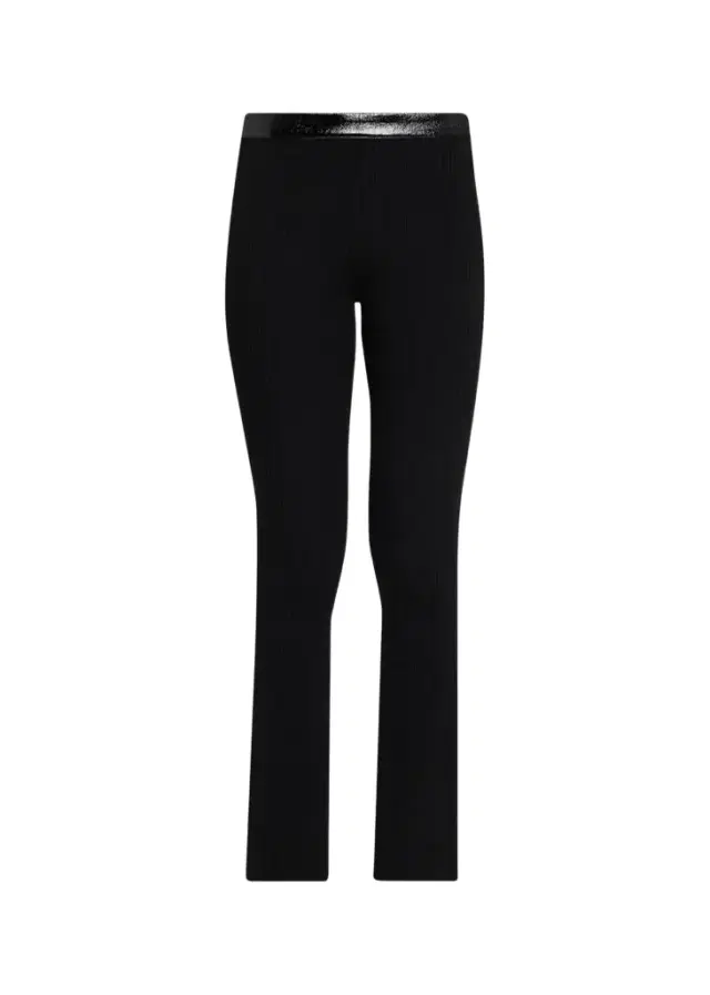 Courreges Contrast Vinyl & Knit Straight-Leg Pants