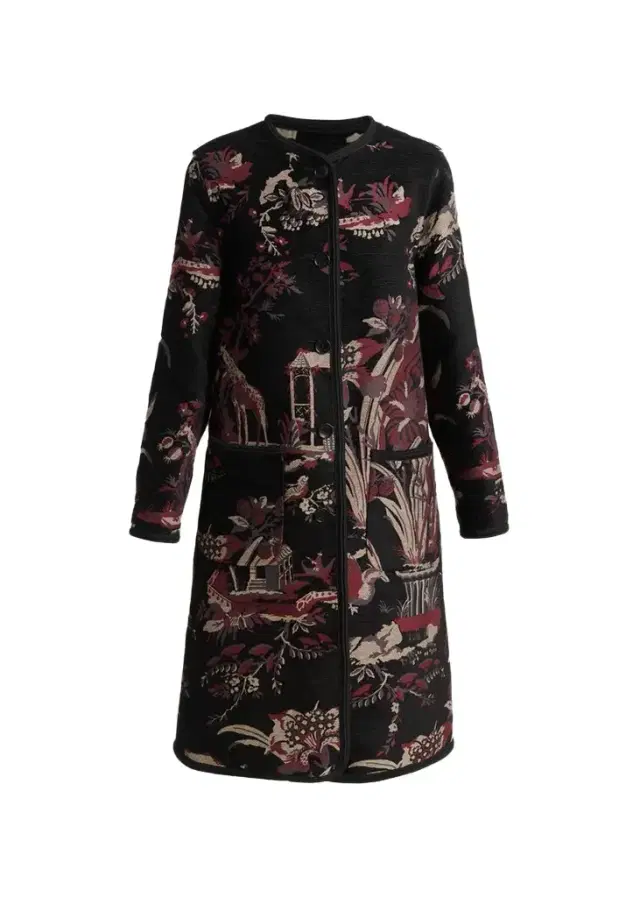Etro Toile Brocade Single-Breasted Long Coat
