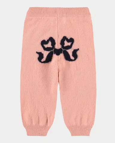 Molo Girl's Solana Bow Wool Knit Pants, Size 0M-3 | Thumbnail 2