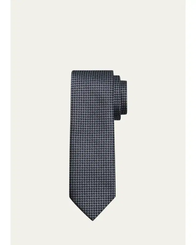 Brioni Men's Silk Micro-Jacquard Tie