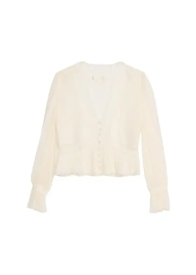 LoveShackFancy Thessira Lace-Trim Chiffon Blouse