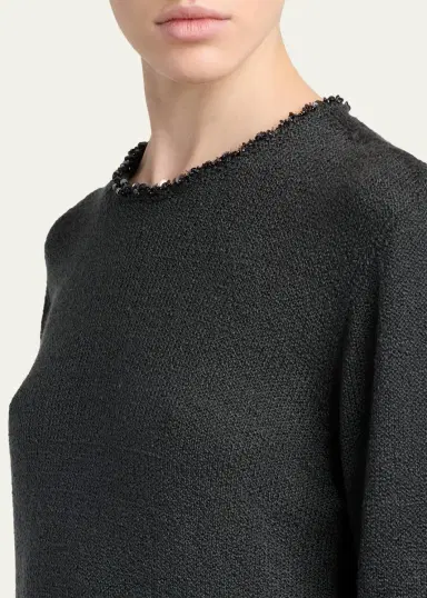 Giorgio Armani Sequin-Trim Silk Knit Sweater | Thumbnail 5 Giorgio Armani Sequin-Trim Silk Knit Sweater | Thumbnail 5