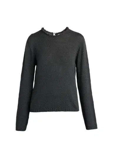 Giorgio Armani Sequin-Trim Silk Knit Sweater | Thumbnail 1 Giorgio Armani Sequin-Trim Silk Knit Sweater | Thumbnail 1