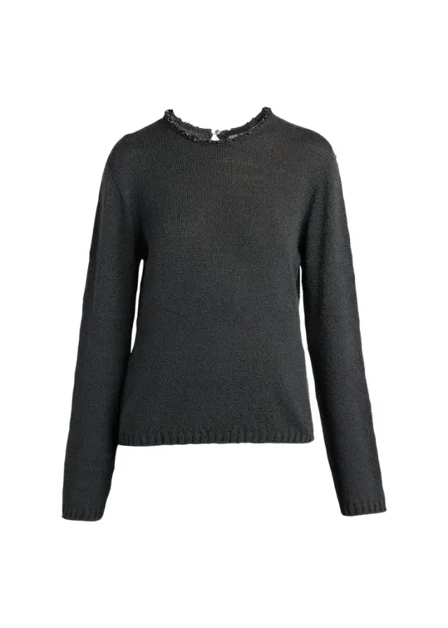 Sequin-Trim Silk Knit Sweater Sequin-Trim Silk Knit Sweater