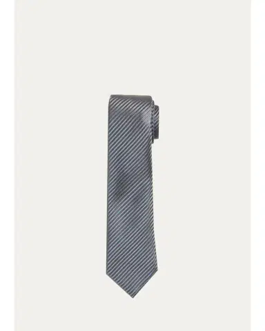 Brioni Men's Stripe Jacquard Silk Tie | Thumbnail 1