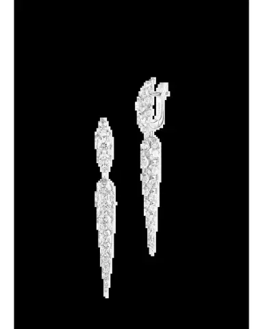 Boghossian Merveilles Icicle 18K White Gold Diamond Small Earrings | Thumbnail 2