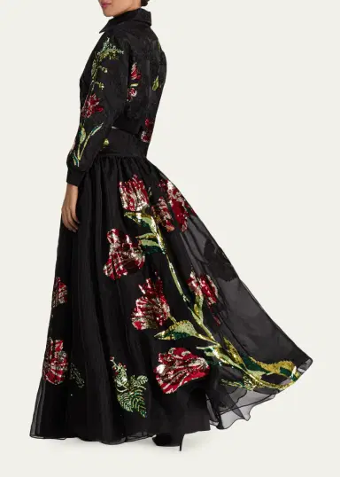 Alice + Olivia Oriana Embellished Maxi Skirt | Thumbnail 3