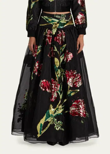 Alice + Olivia Oriana Embellished Maxi Skirt | Thumbnail 4