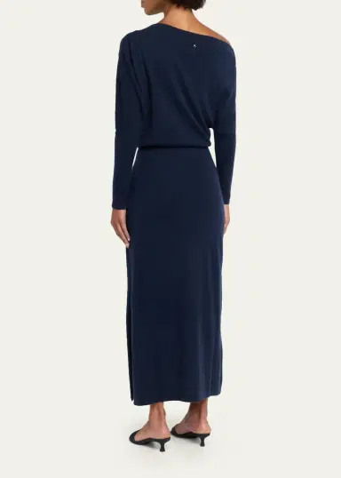 Altuzarra Kasos One-Shoulder Draped Cashmere Midi Dress | Thumbnail 3 Altuzarra Kasos One-Shoulder Draped Cashmere Midi Dress | Thumbnail 3