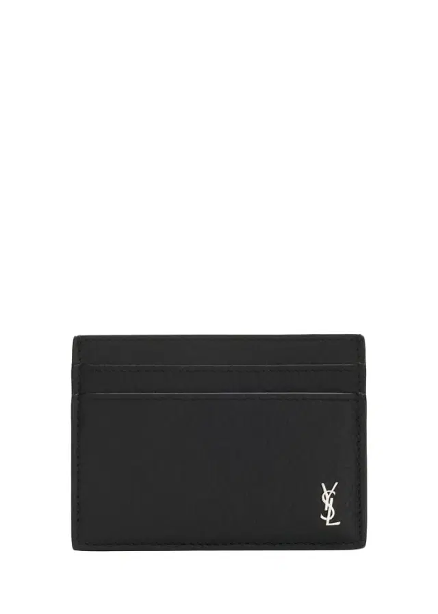 Saint Laurent Men's Tiny Cassandre YSL Card Holder in Leather
