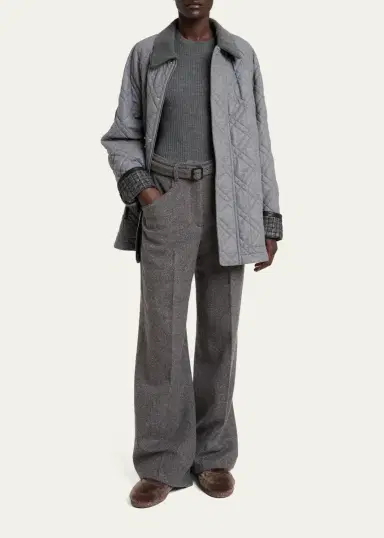 Gabriela Hearst Browning Cashmere-Silk Rib Crewneck Sweater | Thumbnail 7