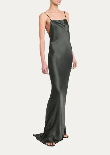 TWP Open-Back Silk Maxi Slipdress | Thumbnail 4