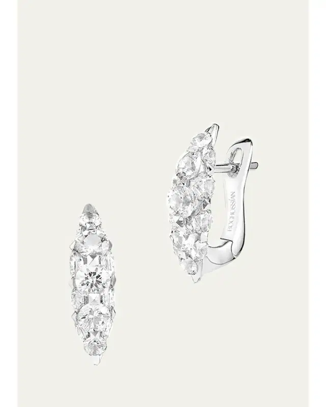 Boghossian Merveilles Icy 18K White Gold Diamond Mini Earrings