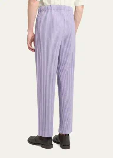 Homme Plissé Issey Miyake Men's Pleated Straight Leg Pull-On Pants | Thumbnail 3