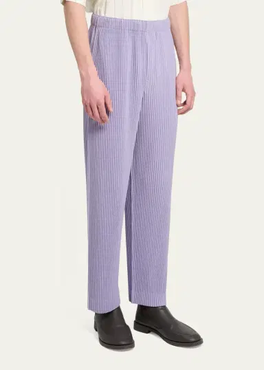 Homme Plissé Issey Miyake Men's Pleated Straight Leg Pull-On Pants | Thumbnail 4