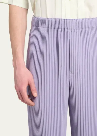 Homme Plissé Issey Miyake Men's Pleated Straight Leg Pull-On Pants | Thumbnail 5